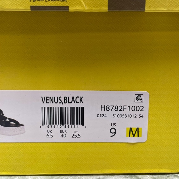 NWT Sam Edelman Circus Venus Platform Sandals 9 Black Sporty Minimal Y2K Revival - Picture 11 of 16